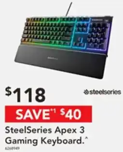 Harvey Norman Steelseries apex 3 gaming keyboard offer