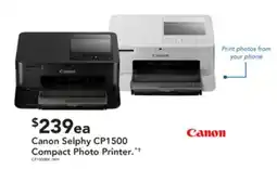 Harvey Norman Canon selphy cp1500 compact photo printer offer
