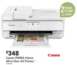 Harvey Norman Canon pixma home all-in-one a3 printer offer