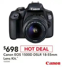 Harvey Norman Canon eos 1500d dslr 18-55mm lens kit offer
