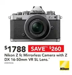 Harvey Norman Nikon z fc mirrorless camera with z dx 16-50mm vr sl lens offer