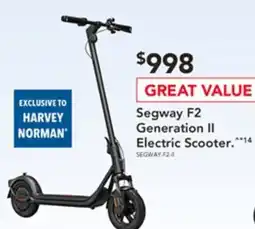 Harvey Norman Segway f2 generation ii electric scooter offer