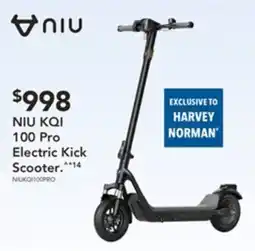 Harvey Norman Niu kqi 100 pro electric kick scooter offer