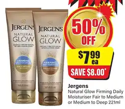 Chemist Discount Centre Natural glow firming daily moisturiser fair to medium or medium to deep offer