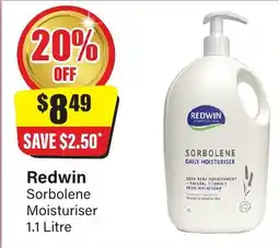 Chemist Discount Centre Redwin sorbolene moisturiser offer