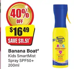 Chemist Discount Centre Banana boat kids smartmist spray spf50+ offer