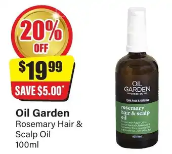 Chemist Discount Centre Oil garden rosemary hair & scalp oil offer