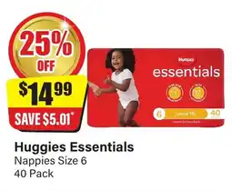 Chemist Discount Centre Huggies essentials nappies size 6 offer