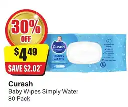 Chemist Discount Centre Curash baby wipes simply water offer