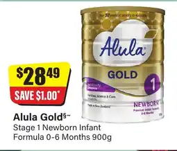 Chemist Discount Centre Alula gold stage 1 newborn infant formula offer