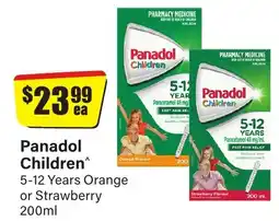Chemist Discount Centre Panadol children 5-12 years orange or strawberry offer