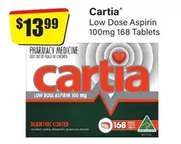 Chemist Discount Centre Cartia low dose aspirin 168 tablets offer