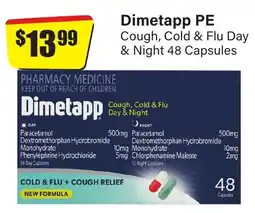Chemist Discount Centre Dimetapp pe cough, cold & flu day & night 48 capsules offer