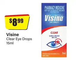 Chemist Discount Centre Visine clear eye drops offer