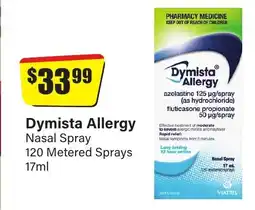 Chemist Discount Centre Dymista allergy nasal spray 120 metered sprays offer