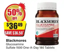 Chemist Discount Centre Blackmores glucosamine sulfate 1500 one-a-day 180 tablets offer