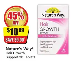 Chemist Discount Centre Nature's ways hair growth support 30 tablets offer