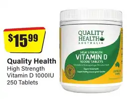 Chemist Discount Centre Quality health high strength vitamin d 1000iu 250 tablets offer