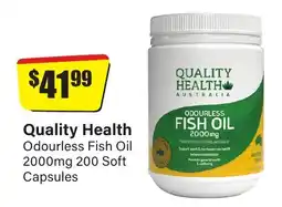 Chemist Discount Centre Quality health odourless fish oil 200 soft capsules offer