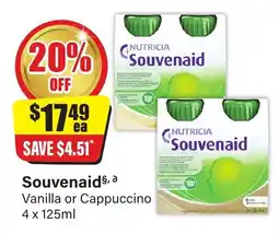 Chemist Discount Centre Souvenaid vanilla or cappuccino offer