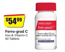 Chemist Discount Centre Ferro-grad c iron & vitamin c 90 tablets offer