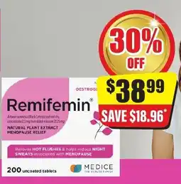 Chemist Discount Centre Remifemin 200 uncoated tablets offer