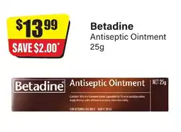 Chemist Discount Centre Betadine antiseptic ointment offer