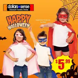 Dollars And Sense Superhero dress up set kids offer