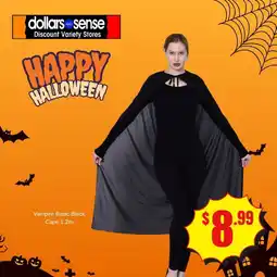 Dollars And Sense Vampire basic black cape offer