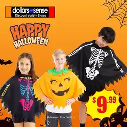 Dollars And Sense Halloween poncho kids offer
