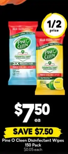 Drakes Pine o cleen disinfectant wipes offer