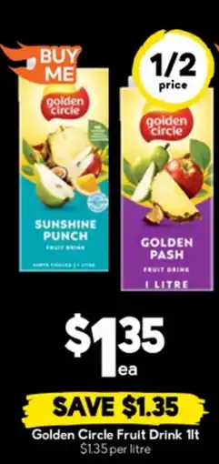 Drakes Golden circle fruit drink offer