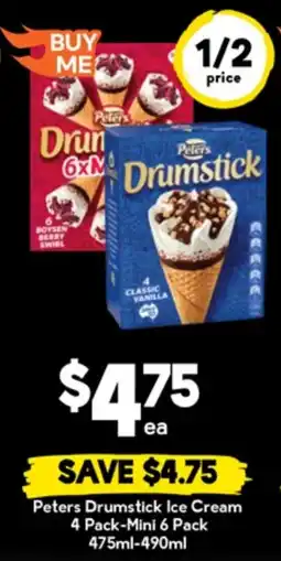 Drakes Peters drumstick ice cream 4 pack-mini 6 pack offer