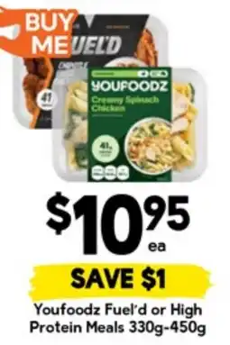 Drakes Youfoodz fuel'd or high protein meals offer