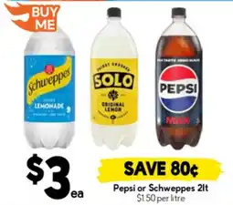 Drakes Pepsi or schweppes offer