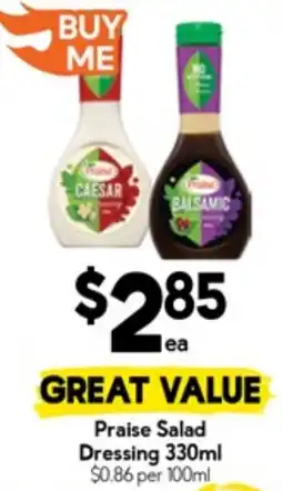 Drakes Praise salad dressing offer