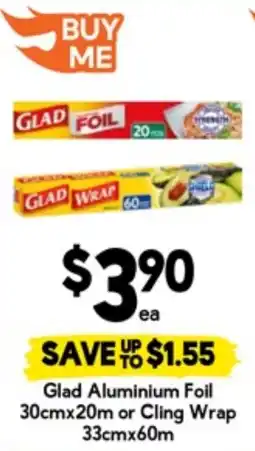 Drakes Glad aluminium foil or cling wrap offer