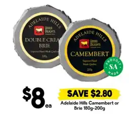 Drakes Adelaide hills camembert or brie offer