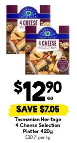 Drakes Tasmanian heritage 4 cheese selection platter offer