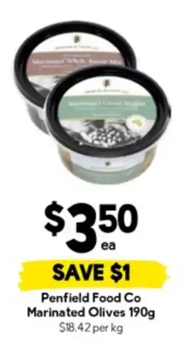 Drakes Penfield food co marinated olives offer