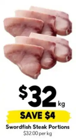 Drakes Swordfish steak portions offer