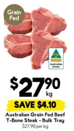Drakes Australian grain fed beef t-bone steak - bulk tray offer