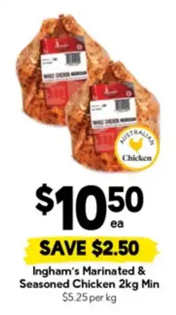 Drakes Ingham's marinated & seasoned chicken offer
