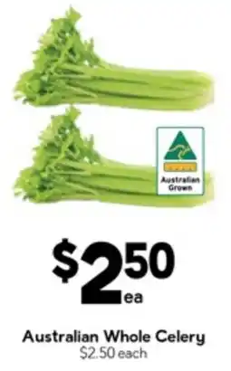 Drakes Australian whole celery offer