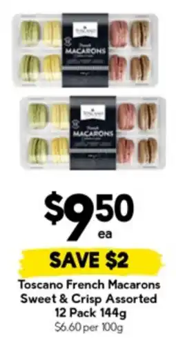 Drakes Toscano french macarons sweet & crisp assorted 12 pack offer