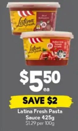 Drakes Latina fresh pasta sauce offer