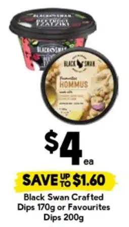 Drakes Black swan crafted dips or favourites dips offer