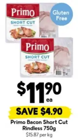 Drakes Primo bacon short cut rindless offer