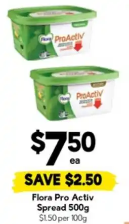 Drakes Flora pro activ spread offer