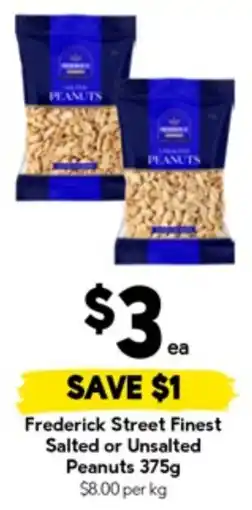 Drakes Frederick street finest salted or unsalted peanuts offer